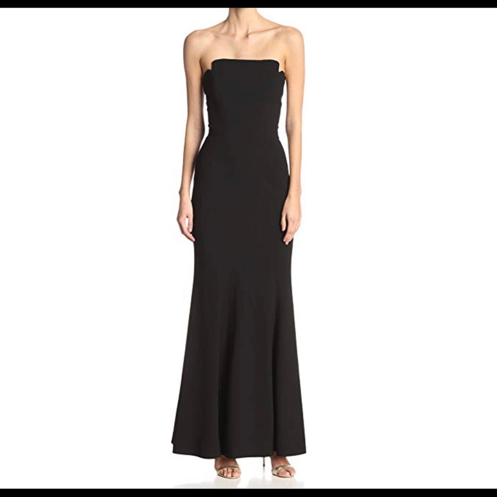 Size 8 Jill Stuart black strapless gown
